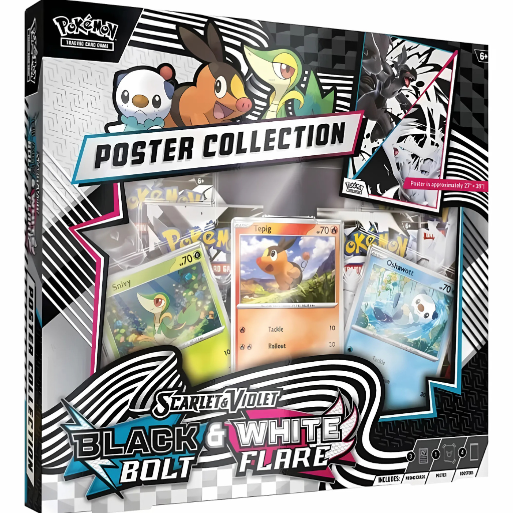 Pokémon TCG: Black Bolt & White Flare Unova Poster Collection